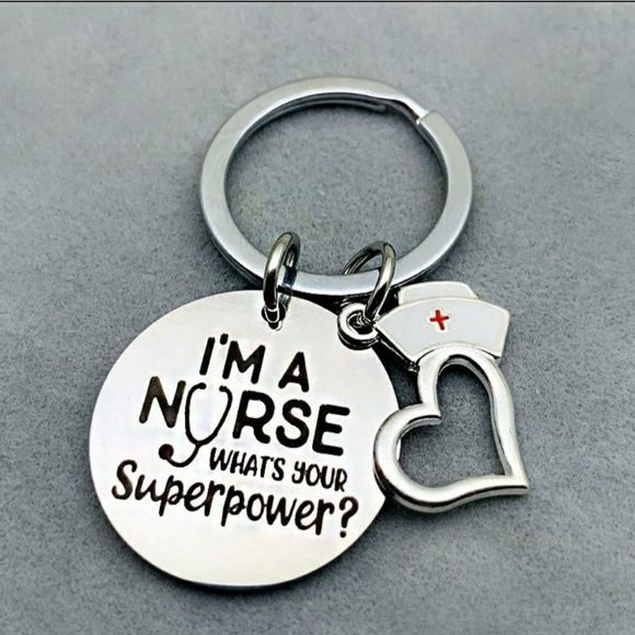 I'm A Nurse Charm Keychain New - Picture 1 of 2